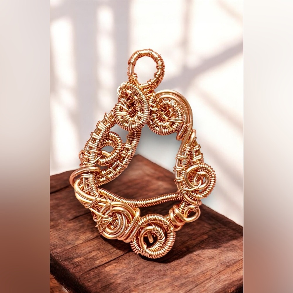 Swirls for girls Gold Wire Wrapped Pendant
